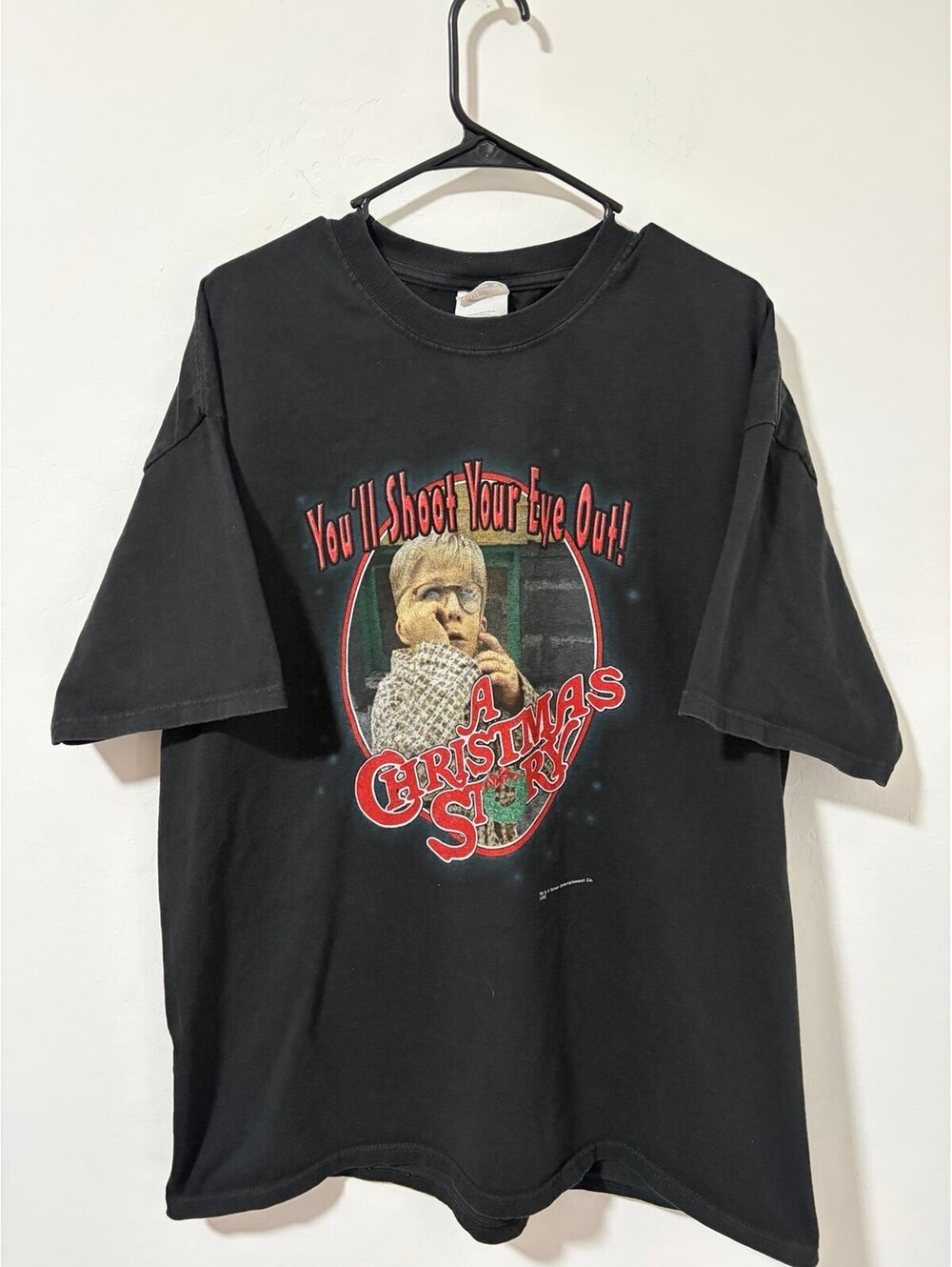 VINTAGE A Christmas Story "You'll Shoot Your Eye Out!" Graphic T-Shirt Mens XL